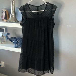 Sheer baby doll dress layered